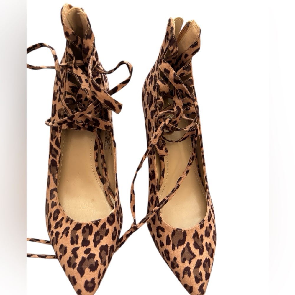 Leopard Print Lace-Up Women's Shoes